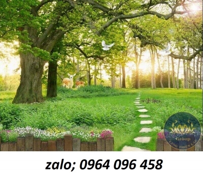 Tranh gạch 3d ốp tường rừng cây - BCX664