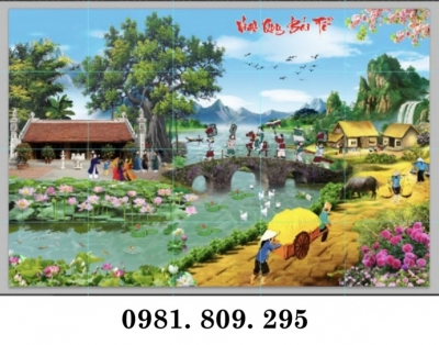 Gạch 3d làng quê , cảnh việt đẹp HN8328