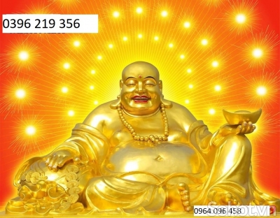 Tranh gạch men tượng Phật a di lặc đẹp