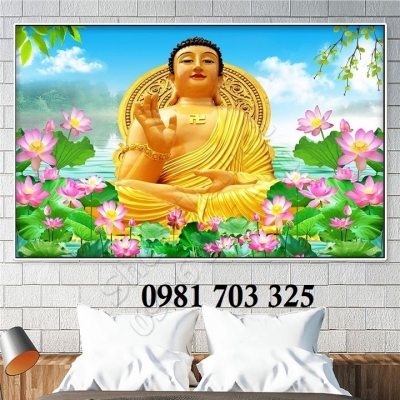 Tranh gạch 3D hình Phật trang trí