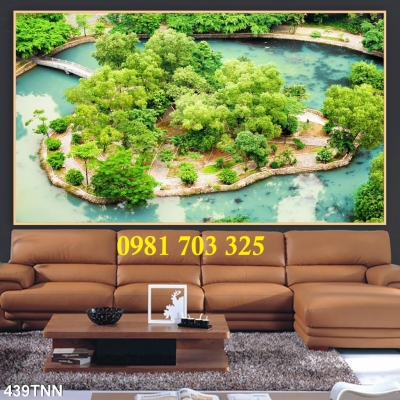 Tranh gạch trang trí phòng khách đẹp