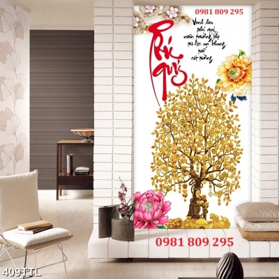 Tranh gạch kim tiền , gạch 3d mới nhất HN929