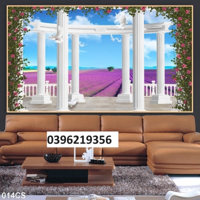 Tranh gạch đẹp cửa sổ trang trí