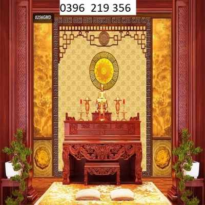 Tranh gạch men 3d phong thủy Phòng Thờ