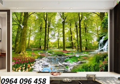 Mẫu tranh gạch 3d ốp tường phong thủy - MFD43