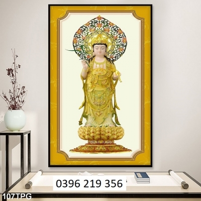 Tranh Phật 3d trang trí phòng khách Phong thủy