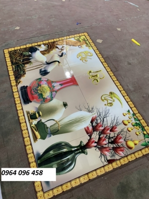 Tranh gạch 3d câu đối phòng thờ - 7899CN
