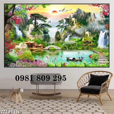 Tranh gạch men , gạch tranh phong cảnh đẹp