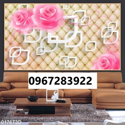 Tranh gạch đẹp trang trí hoa 3d