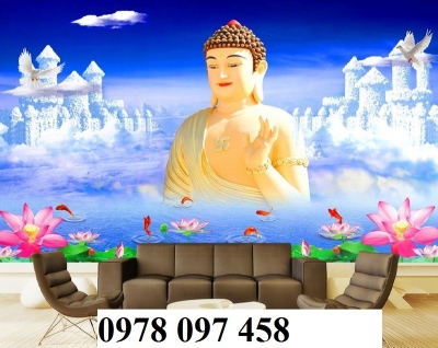 Tranh gạch phòng thờ Phật Giáo