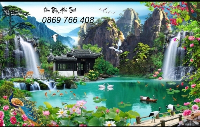 Tranh 3D phong cảnh-Tranh gạch men