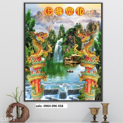 Tranh gạch 3d ốp tường phòng thờ - 5899CB