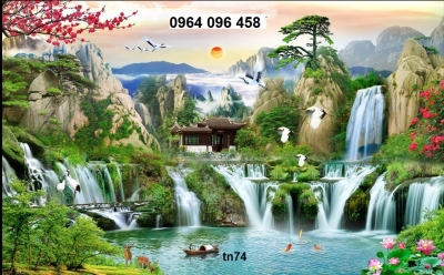 tranh gạch 3d - gạch tranh 3d phong cảnh