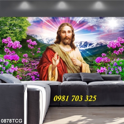 tranh công giáo- gạch tranh ốp tường 3D