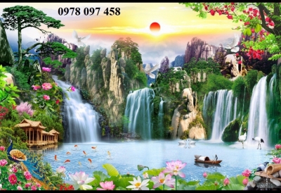 Tranh gạch men 3D - phong cảnh