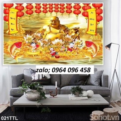 Tranh gạch 3d phật di lặc - GFD21