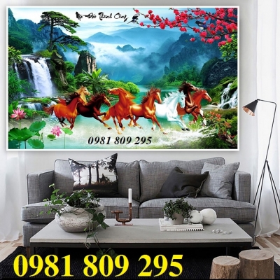 Tranh gạch - gạch tranh bát mã , nã đáo thành công HL0O87