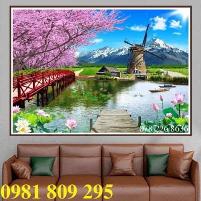 Gạch tranh 3d - gạch 3d phong cảnh trang trí