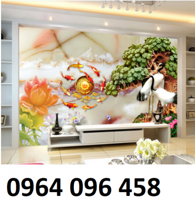 Tranh gạch 3d phong thủy phòng khách - HNBC3