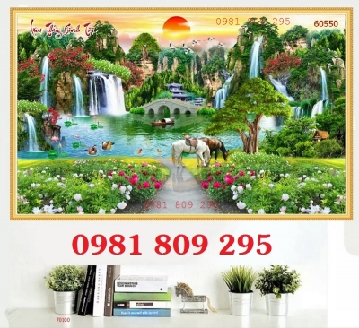 Gạch 3d , tranh gạch men rừng hoa