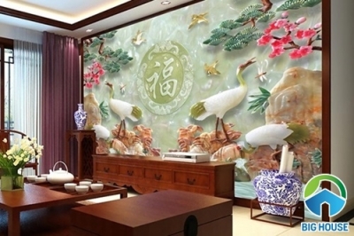 gạch tranh dán tường 3d tranh ngọc - DD3