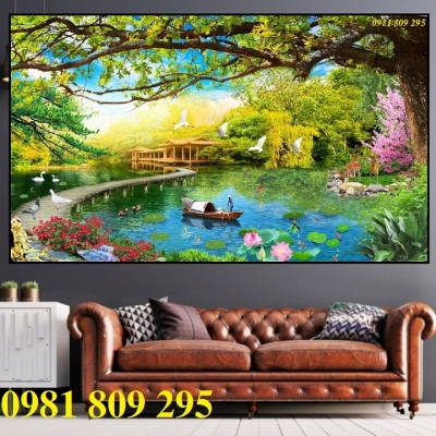 Tranh gạch men - gạch tranh 3d phong cảnh