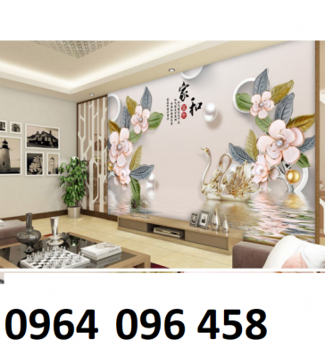 Tranh gạch 3d dán tường phòng khách - XC43