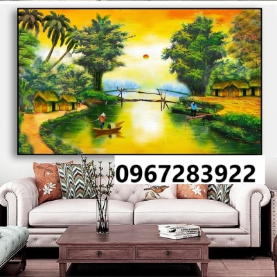 Tranh gạch phong cảnh đồng quê