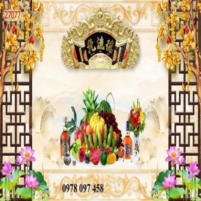 Gạch tranh ốp phòng thờ