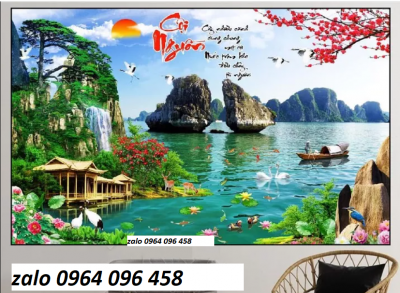 Tranh gạch 3d phong cảnh đồng quê - NXC3