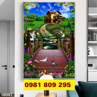 Gạch 3d cảnh thiên nhiên khổ đứng DS34