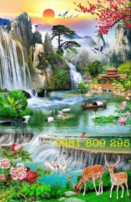 Tranh gạch - tranh phong cảnh đứng 3d