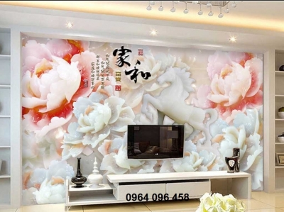 Tranh gạch 3d hoa ngọc - HVCC4