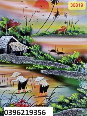 Tranh gạch đồng quê 3D trang trí nhà