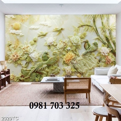 Gạch tranh 3D sứ ngọc ốp tường