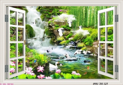 Gạch tranh cửa sổ đẹp trang trí