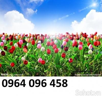 Tranh gạch 3d vườn hoa phong cảnh - XVC3