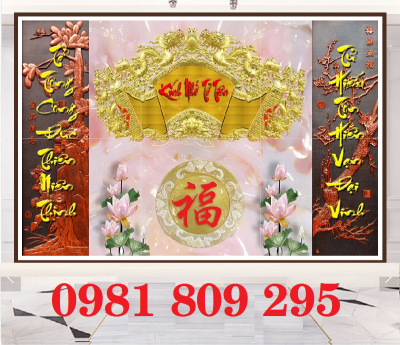 Gạch tranh trang trí ban thờ