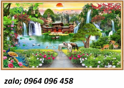 Tranh gạch 3d phong thủy phòng khách - GHBV55