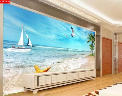 Tranh gạch 3d ốp tường phong cảnh biển - 688NB
