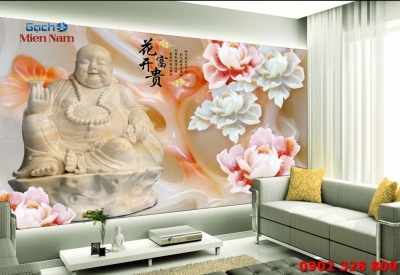 Tranh gạch 3d ốp tường thần tài - 199CV