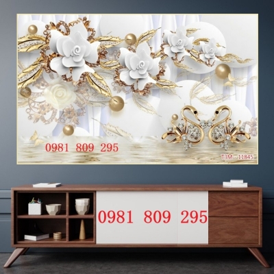 Tranh gạch ốp tường hoa ngọc