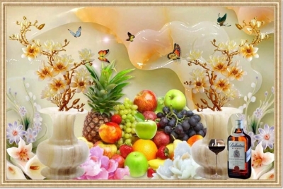 Gạch tranh 3D ốp phòng thờ