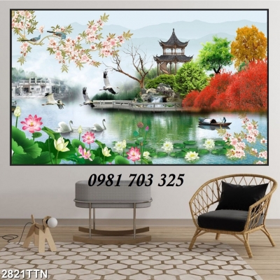 Tranh gạch phong cảnh ốp tường