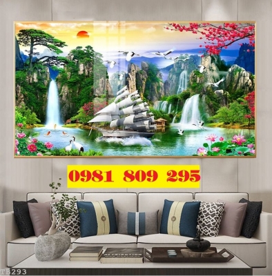 Mẫu gạch tranh thuyền buồm