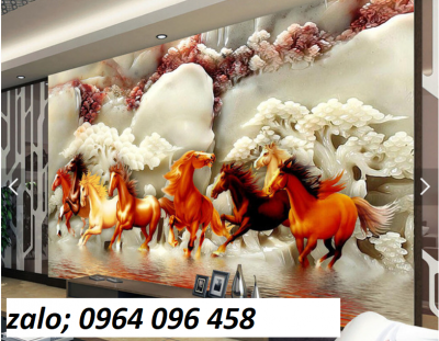 Tranh gạch 3d phong thủy mã đáo thành công - 533XCC