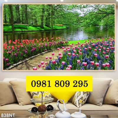 Gạch 3d vườn hoa đẹp HG3324