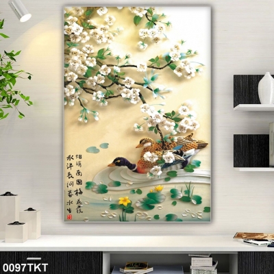 Tranh thư pháp - gạch tranh 3D