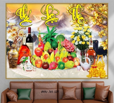 Gạch tranh phòng thờ-gạch ốp tường