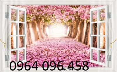 Tranh gạch 3d trang trí cửa sổ - 69C9CC